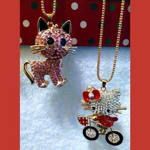 Betsey Johnson Assorted Holiday Necklaces.